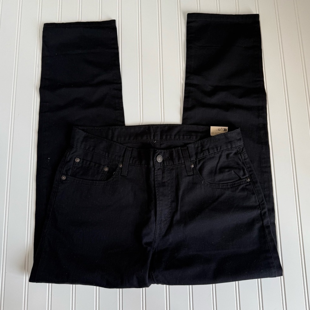 Levis Middy Straight Leg Jeans 29 X 30 Black Womens Mid Rise NEW. 1136